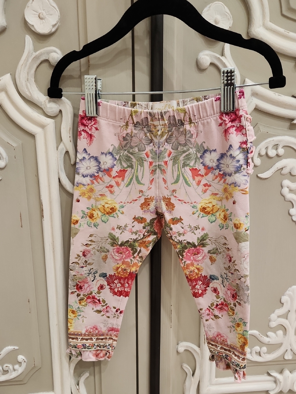 Mila By Camilla Girls Floral Cotton Stretch Leggings Size 12 - 18 Months / 1